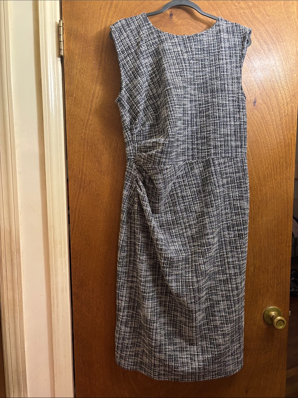 Ann Taylor Factory Black & White Tweed Sheath Dress